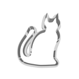 a C} cookie cutter  Domestic Cat, Icon, Sitting, Animal, Animal Body Part
