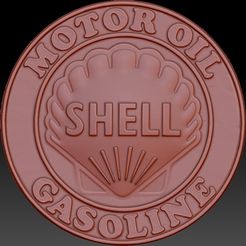 SHELL-SIGN.jpg Shell Motor Oil vintage sign wall plaque