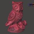 OwlVoronoi.jpg Owl Statue 3D Scan (Voronoi Style)