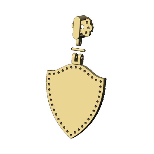 Diamond-Shield-pendant-flower-bail-cluster-08.jpg Diamond shield flower cluster bail pendant 3D print model