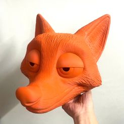 Zootopia 2 - Nick Wilde Red Fox Head Wearable - 万圣节 Cosplay