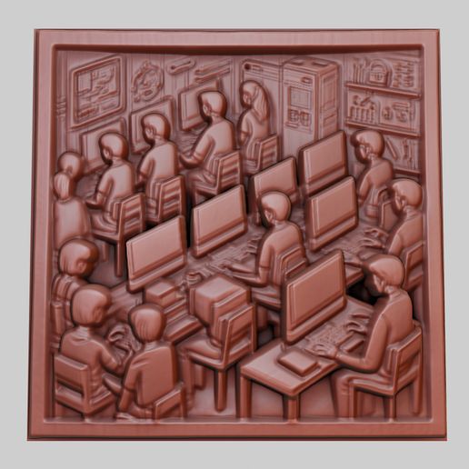 a_41.jpg Students learning programming in a computer lab 3d printer model animal model obj stl