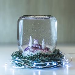 Snowball_MMF.jpg Free STL file DIY snow globe in a Nutella jar・Object to download and to 3D print, VECTARY