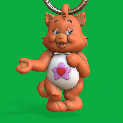 💜 Care Bears Proud Heart Cat・ STL File for 3D printing・Cults