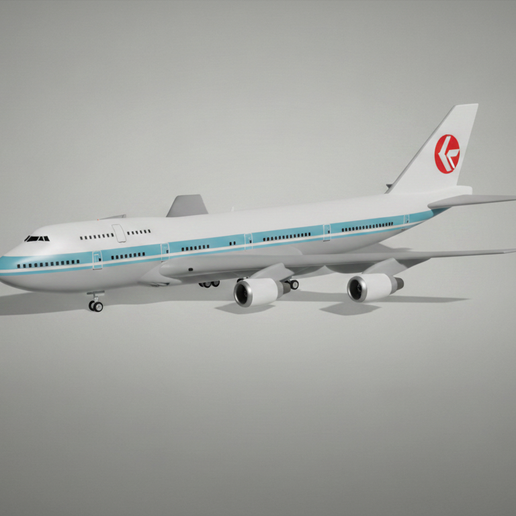 Boeing 747 – Wide-Body Passenger Jet Airliner STL 3D Print Model