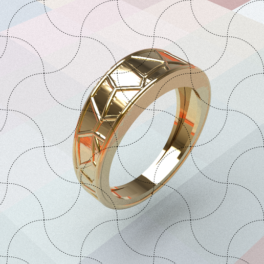ring0406.png Feiner Schmuck, Moderner strukturierter Ring 61