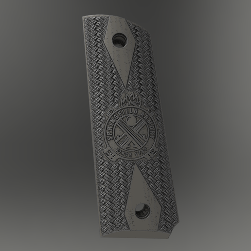 3.png COLT 1911 BASIC GRIPS WITH PATTERN AND SPRINGFIELD LOGO