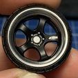 Work Meister S1 R 2p 18 inch rims with advan tires for diecast and scale models
