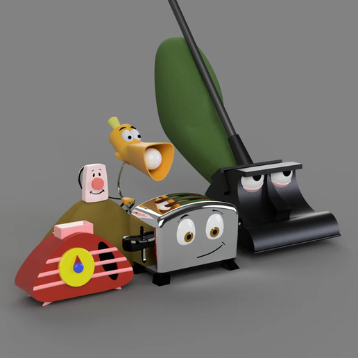 📻 Brave Little Toaster Whole Set Group・ 3D File for ・Cults