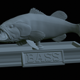 Bass-mouth-2-statue-4-31.png fish Largemouth Bass / Micropterus salmoides in motion open mouth statue detailed texture for 3d printing