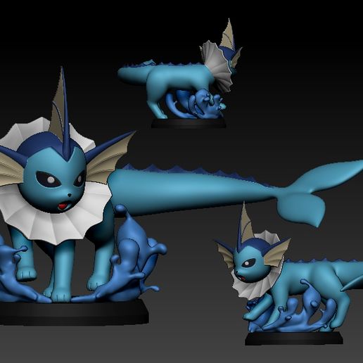 ZBrush-Document.jpg Pacote de evolução Pokemon eevee