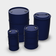 Fass-JIEF.png 1:18 barrel plastic barrel oil barrel set
