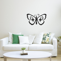 Untitled.png Archivo STL Dulce mariposa - Wall Art Decor・Objeto imprimible en 3D para descargar