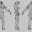 WIreframe.png MAster Chief Lowpoly Rigged