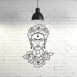 9.frida.jpg Fichier STL Frida Kahlo Sculpture murale 2D II・Design à télécharger et à imprimer en 3D