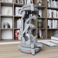 Garchomp-in-the-lab-pokemon-1.jpg STL file Garchomp in the lab from pokemon・3D printing model to download