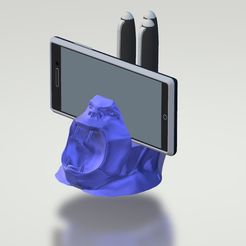 kong-1.jpg Fichier STL POT MAJORDOME kong orlinski support telephone holder phone・Modèle pour impression 3D à télécharger