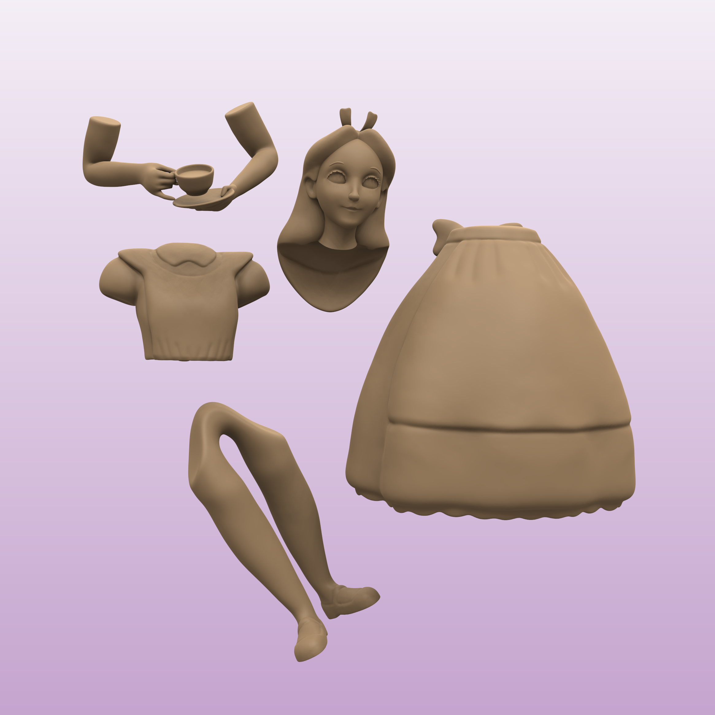 3d File Alice In Wonderland・model To Download And 3d Print・cults