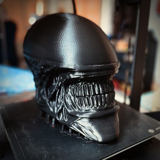 👽 Alien Xenomorph Mask Halloween Cosplay・ STL File for 3D