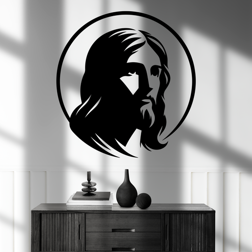 Archivo GCODE Cara de Jesus en 3D - Cuadro de Jesus ️ (DXF)・Diseño para ...