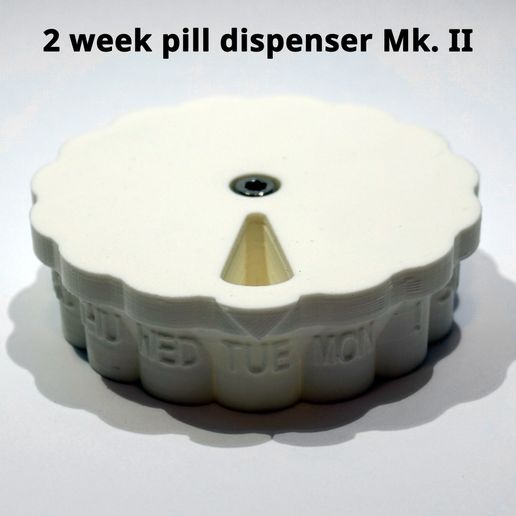 Front.jpg STL file Two week pill container, medication dispenser・3D printer design to download, FrankLumien
