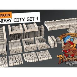 5e0c6d2104d4163eafa149fb8b71e4bf_preview_featured.jpg STL-Datei Fantasy city set kostenlos・Vorlage für 3D-Drucker zum herunterladen