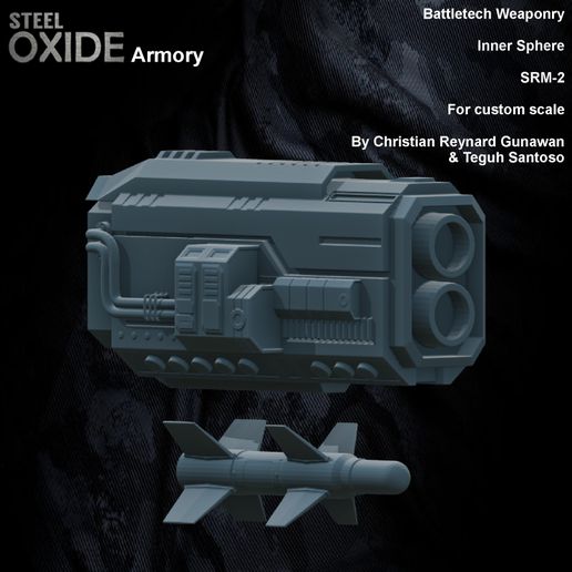 🎲 Battletech miniature weaponry SRM-2・ STL File for 3D printing・Cults