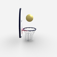 2.png Low Poly Basketball with Board