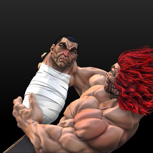 👾 Yujiro Hanma and Retsu Kaioh - Baki Anime Fight Diorama STL | 3D ...