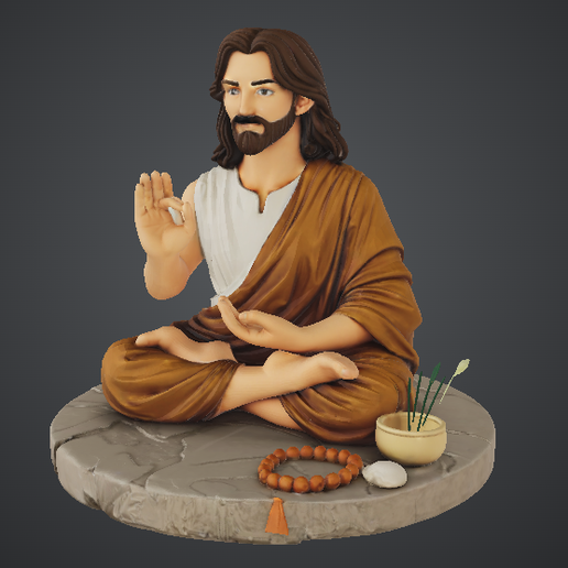 JESUS POSE BUDA (Buddha pose Jesus)