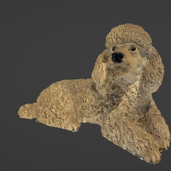 Dog.png Poodle statue scan