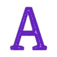 A.stl Elegant Chiseled Font Alphabet and Numbers (40 3d models)