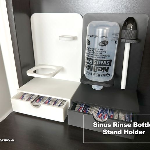 🍾 Sinus Rinse Bottle Stand Holder・ STL File for 3D printing・Cults