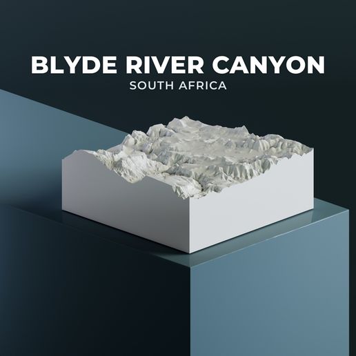Blyde River Canyon 3D Model STL — The Green Canyon of the Drakensberg, South Africa