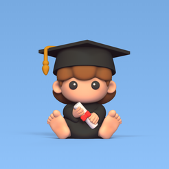 Little-Graduate1.png Файл 3D Маленький выпускник・Дизайн 3D принтера для загрузки, Usagipan3DStudios