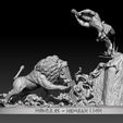 hercules-lion.png Fichier STL Hercule contre le Lion de Némée・Modèle pour imprimante 3D à télécharger
