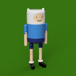 Finn_the_Human_v3.png Fichier STL gratuit Finn - Jouet articulé・Design pour impression 3D à télécharger, Piggie