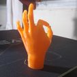 view1.jpg Statue of OK Hand Model 3D Print