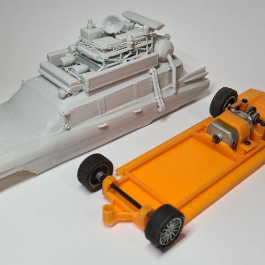 Miller Meteor - ECTO-1 1959 Ghostbusters Slot Car Chassis 3D Printable