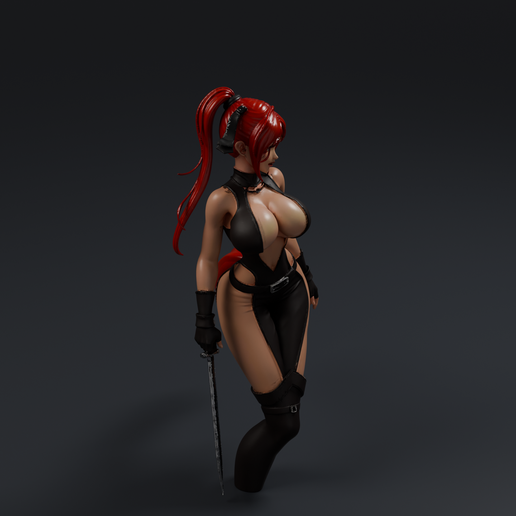 Stylized Female Warrior 3D printable STL miniature