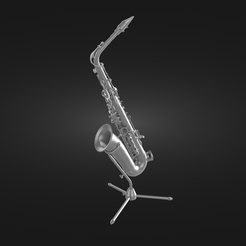 Saxophone-render.png Fichier STL Saxophone・Idée pour impression 3D à télécharger