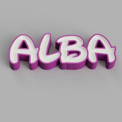 LED_-_ALBA_-Font_Disney-_v1_2023-Apr-26_03-35-34AM-000_CustomizedView12006792371.jpg 3D file NAMELED ALBA (Font Disney) - LED LAMP WITH NAME・3D printable design to download