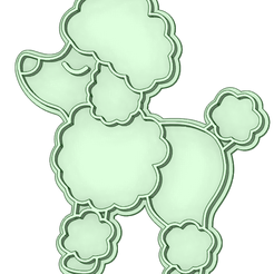 Caniche_e.png STL file Barbie cookie cutter poodle・3D printer design to download