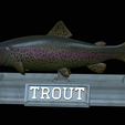 Trout-statue-19.png fish rainbow trout / Oncorhynchus mykiss statue detailed texture for 3d printing