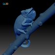 3DPrint3.jpg Furcifer pardalis ambanja panther chameleon - on AST - High 3D Print File Full Size Texture Any Scale! High polygon