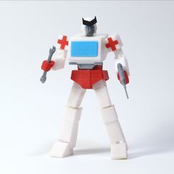IMG_20200418_214910.jpg Free STL file ARTICULATED G1 TRANSFORMERS RATCHET - NO SUPPORT・3D print design to download