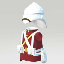 Buste-Casque-de-soldat-infanterie-guerre-anglo-zoulou-1.2.jpg English colonial soldier Anglo-Zulu war for playmobil custom
