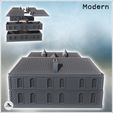 3.jpg Modern building with bell towers, two wings and access staircase (1) - Modern WW2 WW1 World War Diaroma Wargaming RPG Mini Hobby