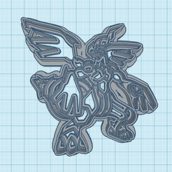 644-Zekrom.png STL file Pokemon: Zekrom Cookie Cutters・3D printer model to download, dragconiacreations