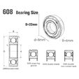 608 Bearing Size With snap ring with double shields With double t groove non-contact seals (Without seal cover) 608 Bearing Housing